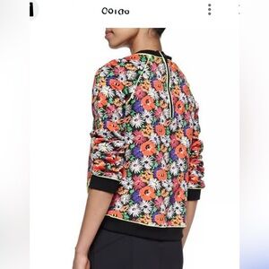 Y2K Veronica Beard Hothouse Floral Scuba Sweatshirt 
size medium Floral print